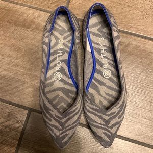 Rothy’s Gray Zebra The Point Shoes